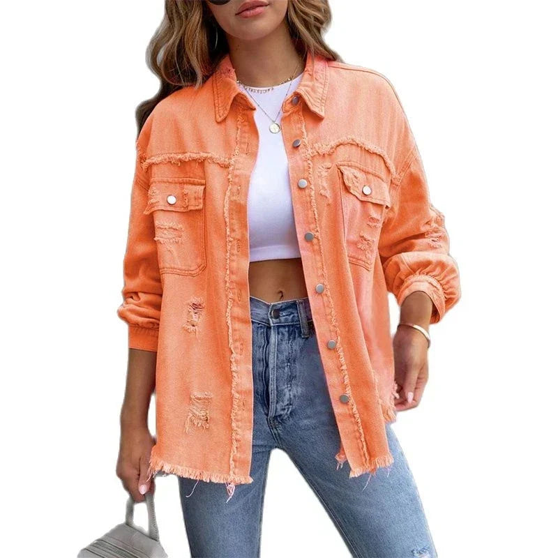 Rhea - stylish casual denim jacket