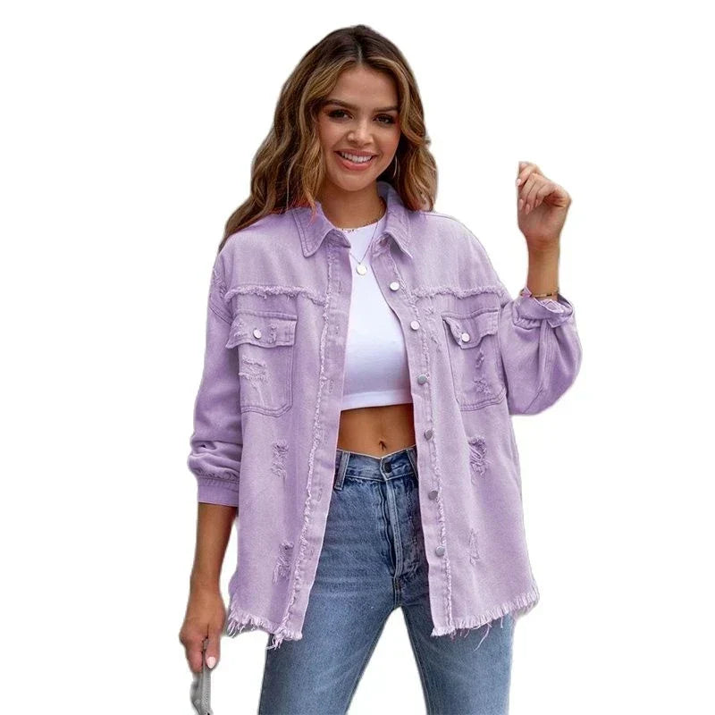 Rhea - stylish casual denim jacket