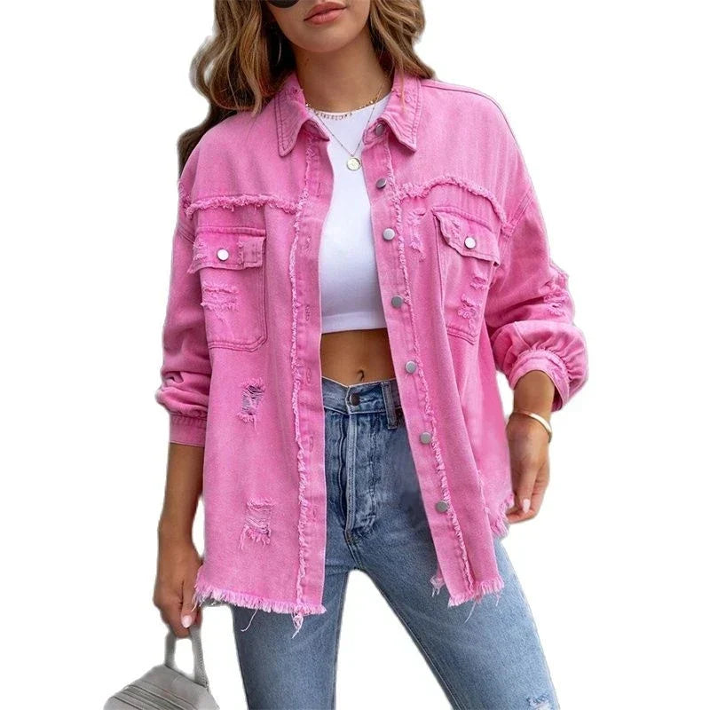 Rhea - stylish casual denim jacket