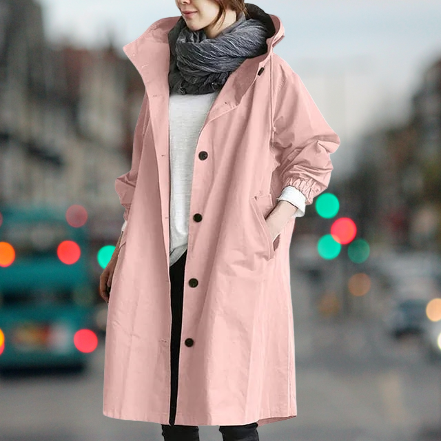 Elegant Waterproof Teddy-Lined Trench Coat