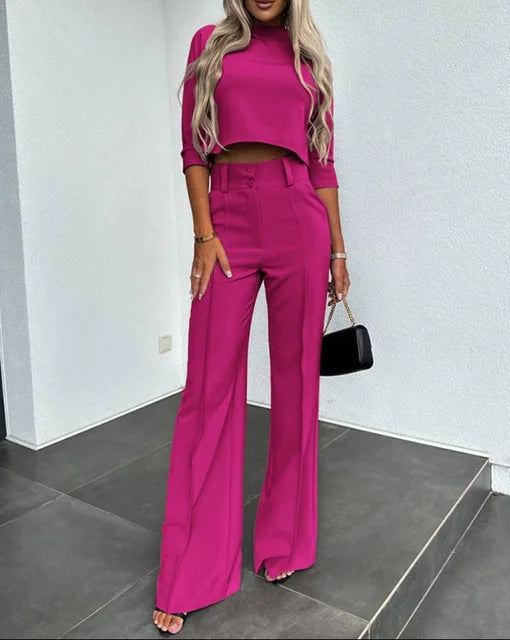 Chic Turtleneck Pant Set