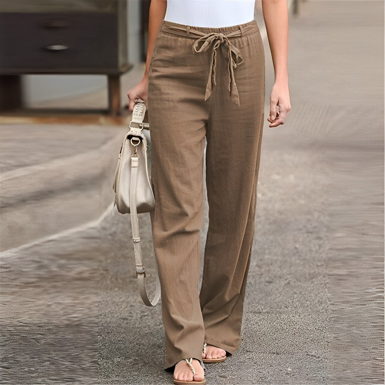 Casual linen trousers