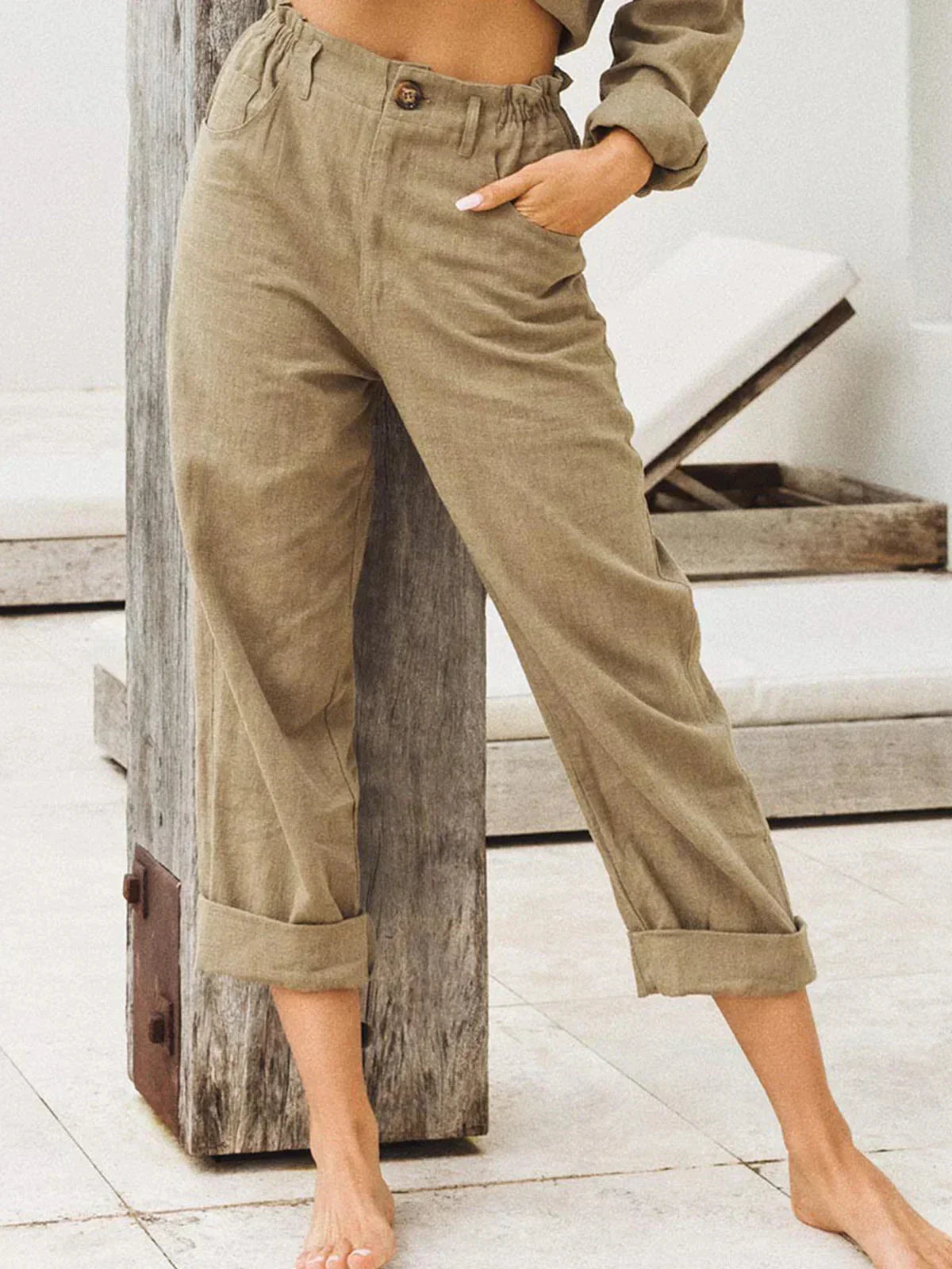 Linen summer trousers