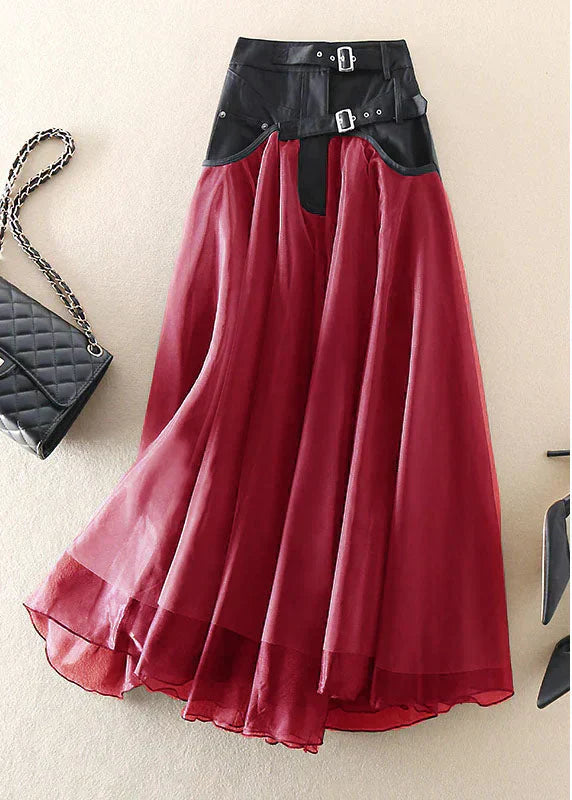 Versatile skirt with high waist due to splicing