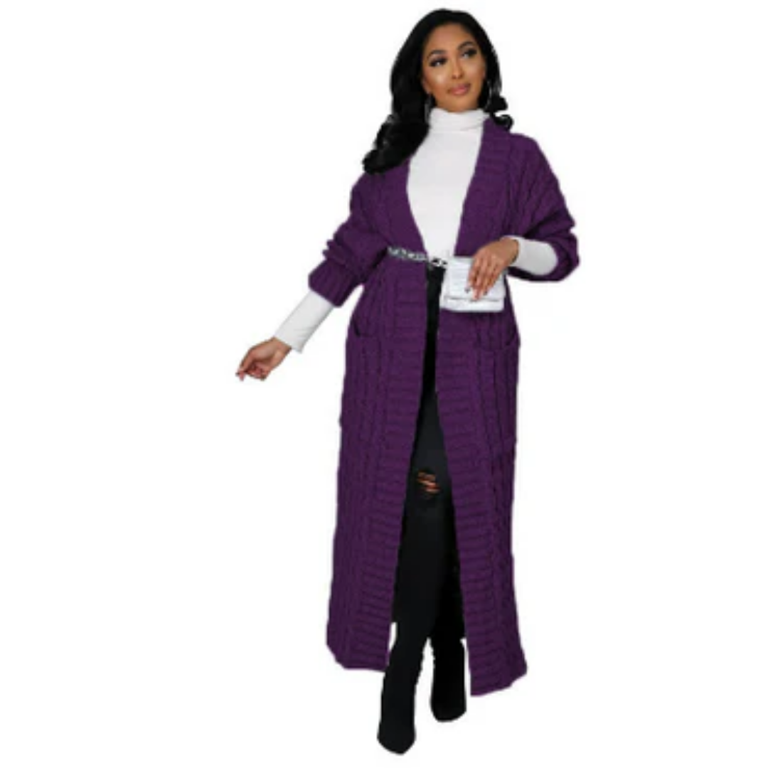 Suzan | Stylish Winter Long Knitted Cardigan For Women