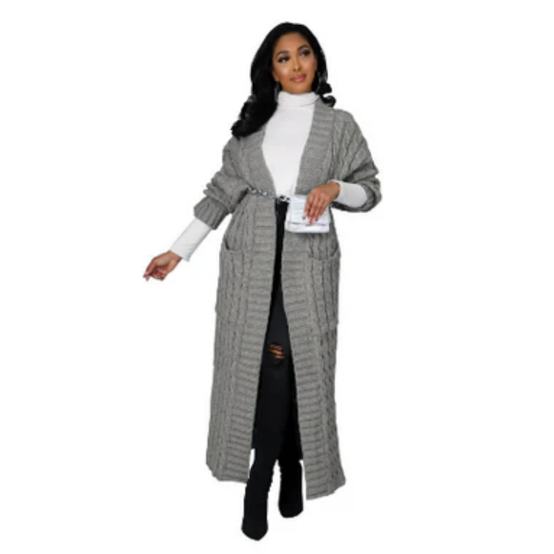 Suzan | Stylish Winter Long Knitted Cardigan For Women