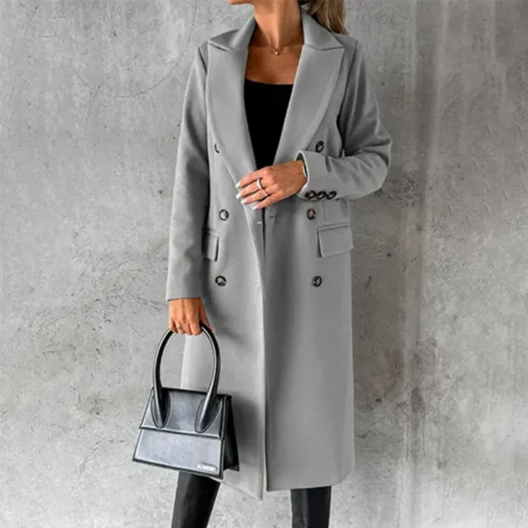 Liza | Lapel Winter Overcoat For Women