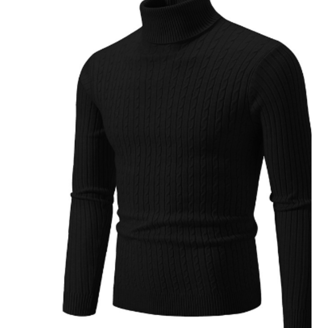 Dravid | Warm Knitted Turtleneck Sweater For Men