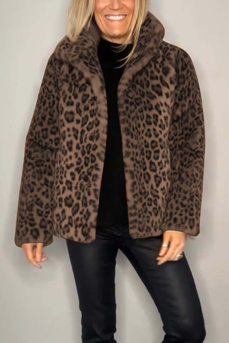 Aida™ -  Short leopard print coat