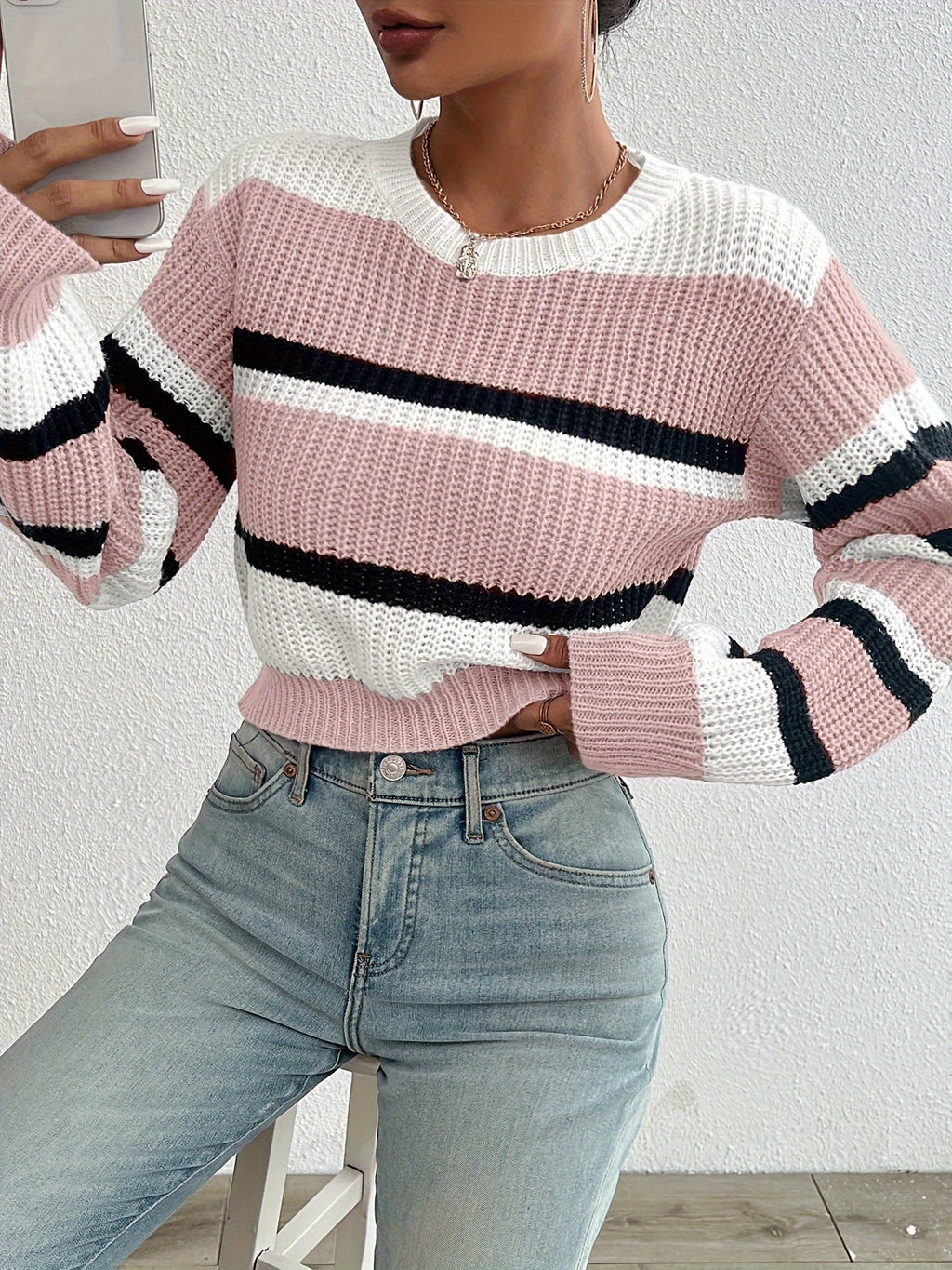 Maira™ - Striped Knitted Sweater