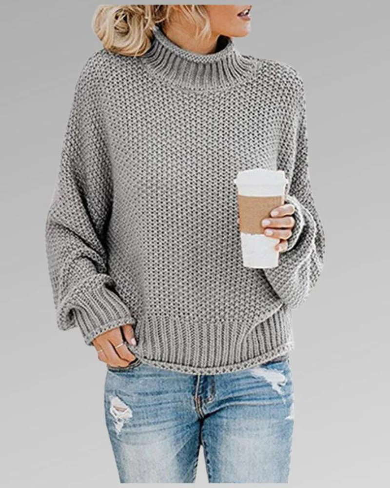 Jayla - Elegant Mock Neck Jumper