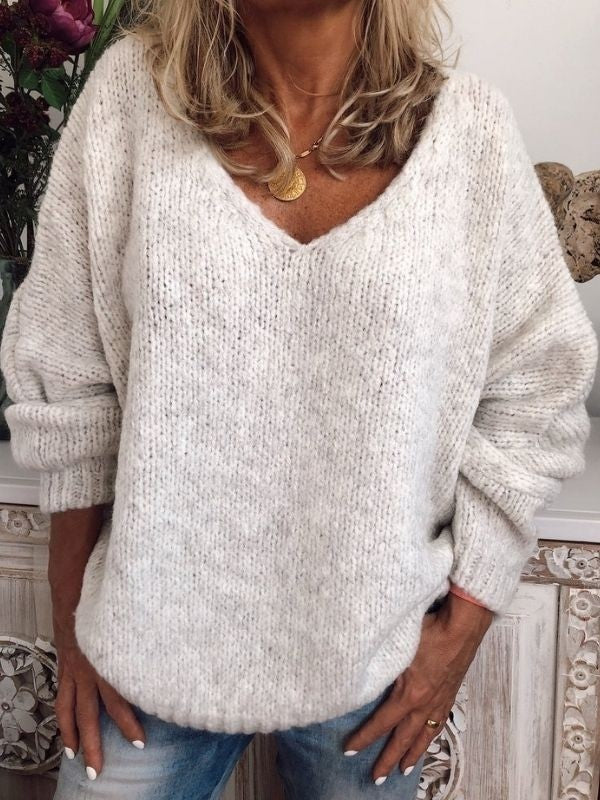 Miranda™ - V-Neck Knitted Sweater