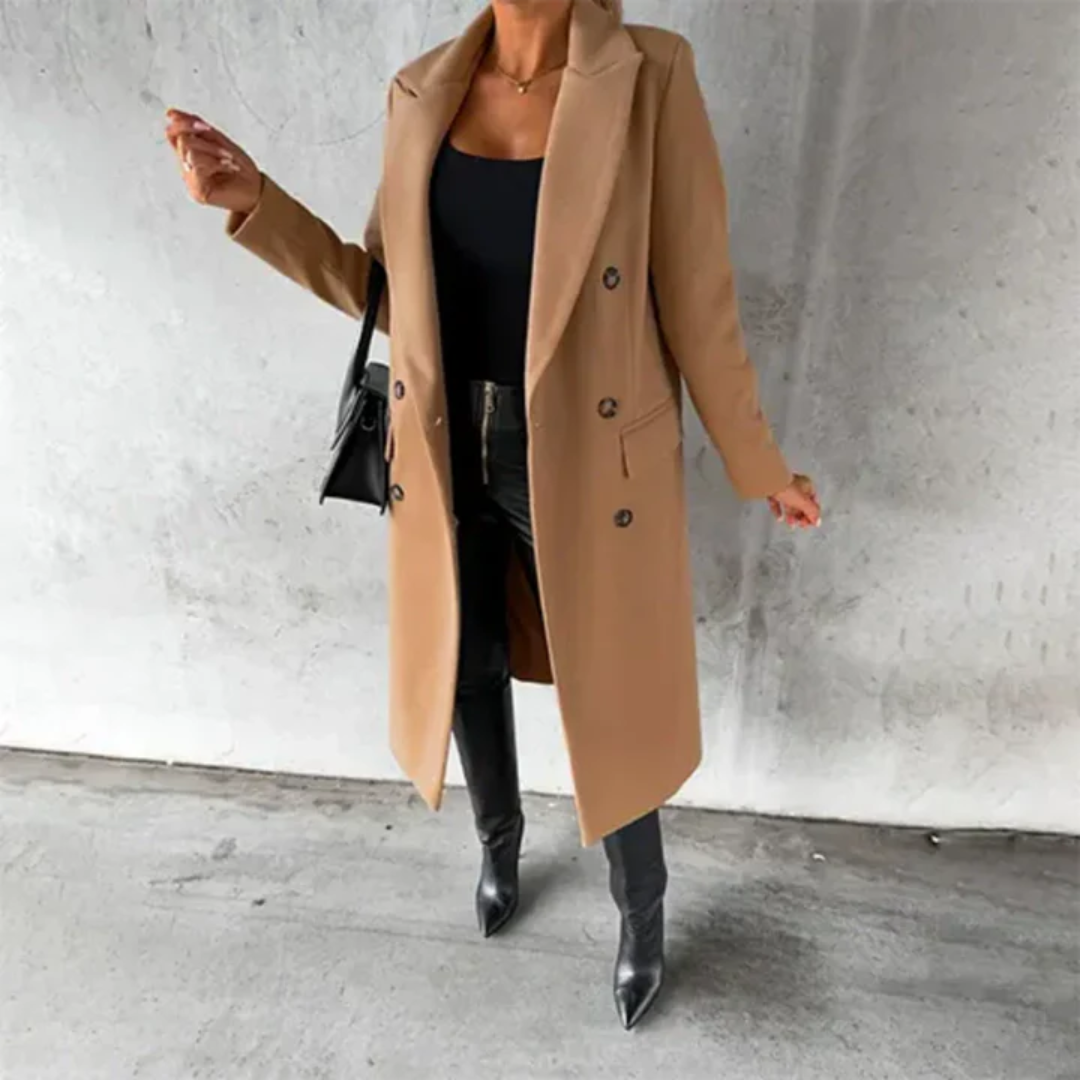 Liza | Lapel Winter Overcoat For Women