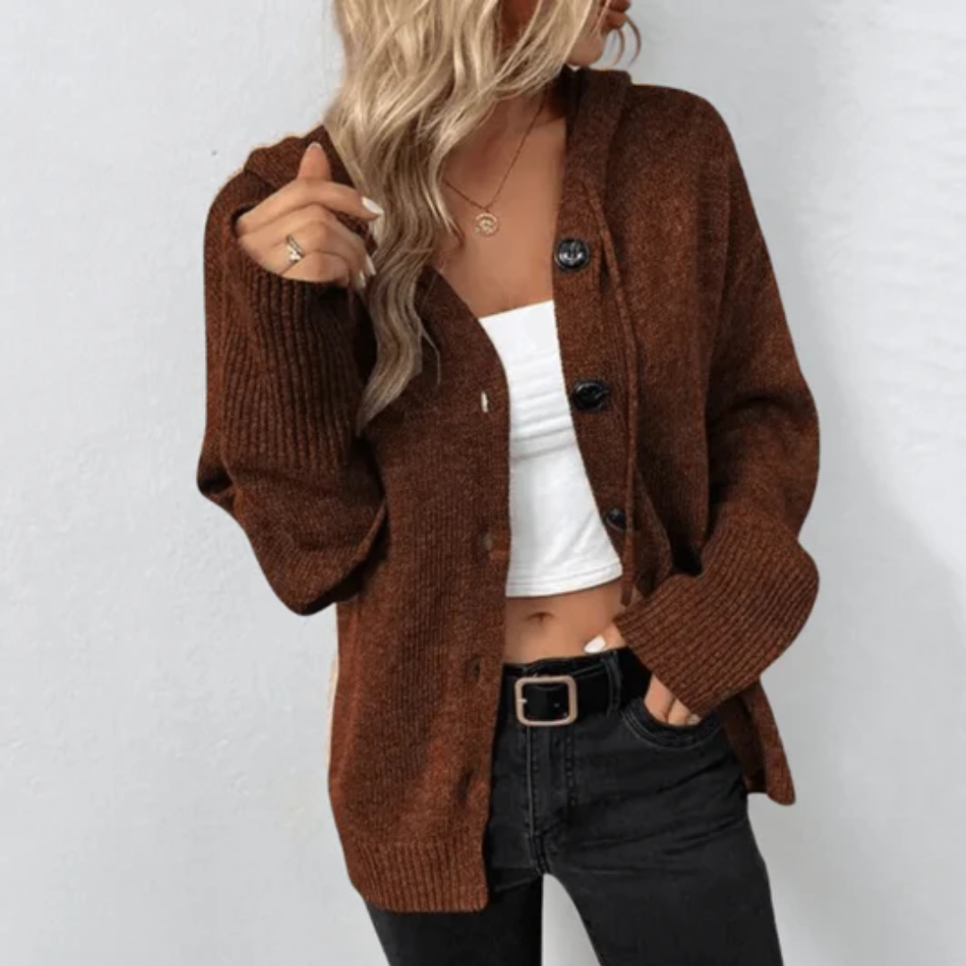 Britania | Knitted Hooded Cardigan For Women