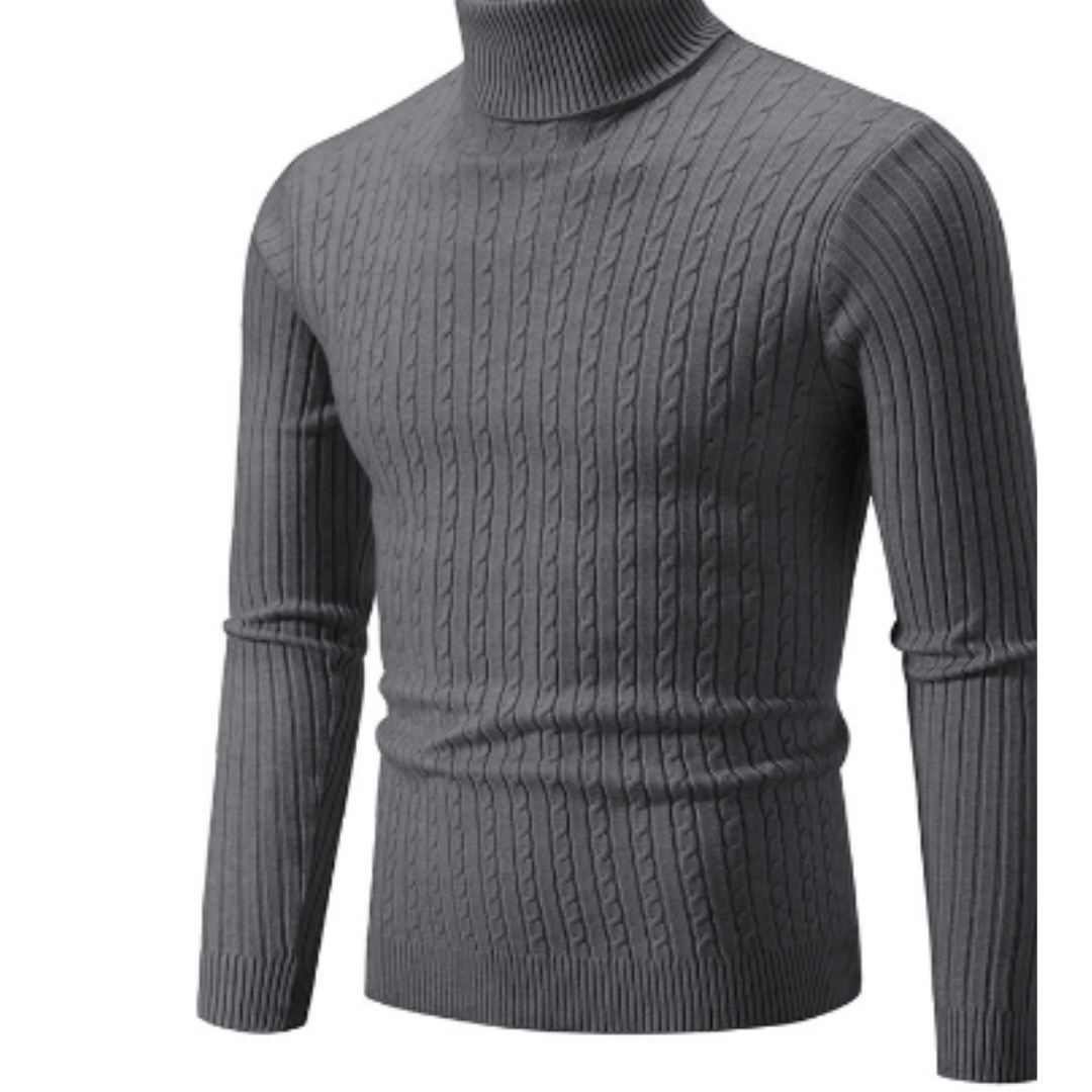 Dravid | Warm Knitted Turtleneck Sweater For Men