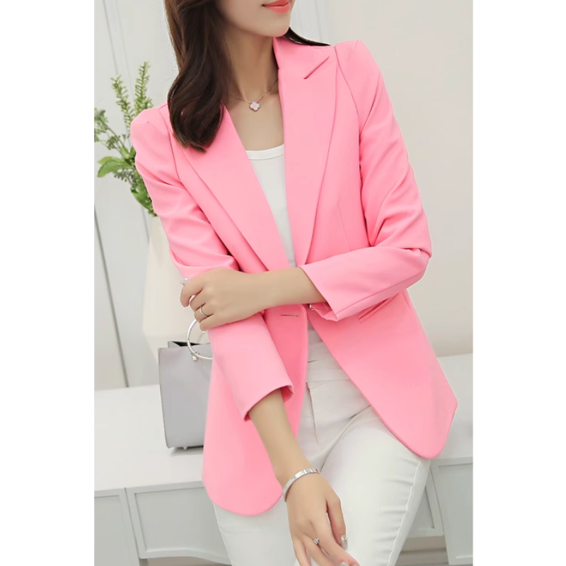 Elegant women's blazer with ankle button fastening