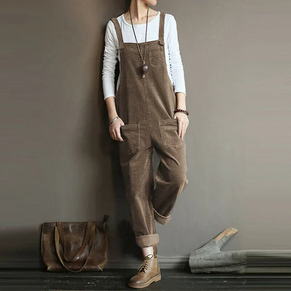 Casual corduroy jumpsuit