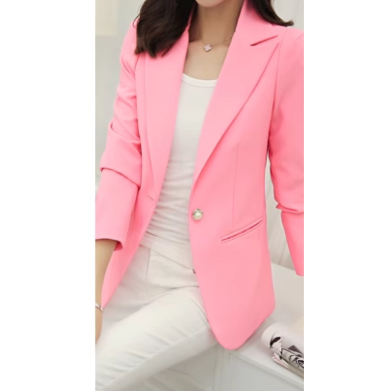 Elegant women's blazer with ankle button fastening