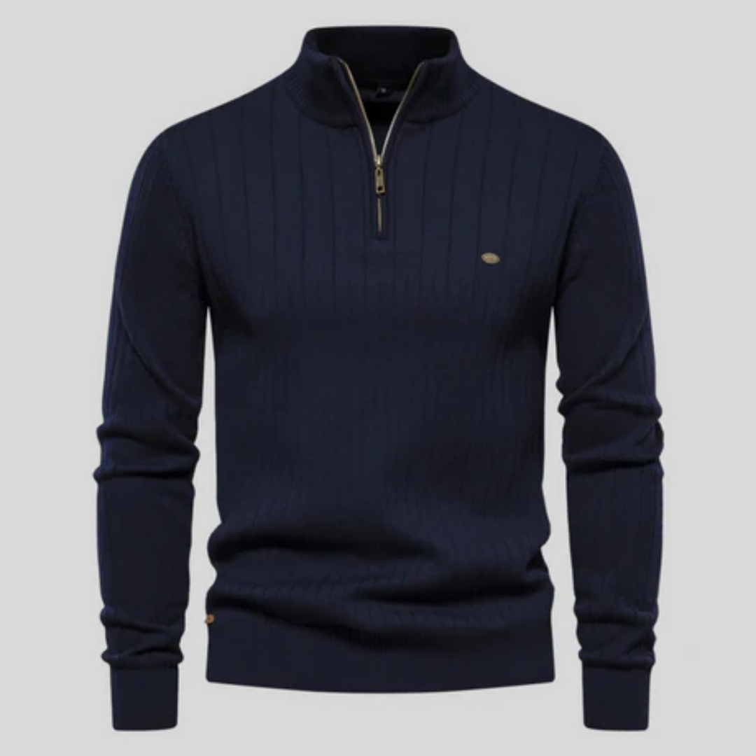 Hagrid | Winter Turtle Neck Half Zip Sweater For Men