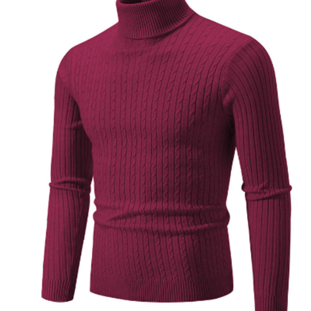 Dravid | Warm Knitted Turtleneck Sweater For Men