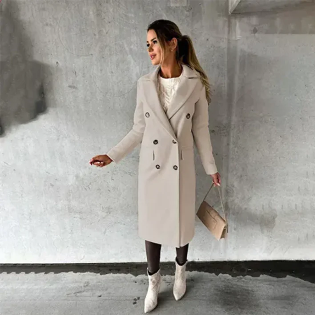 Liza | Lapel Winter Overcoat For Women