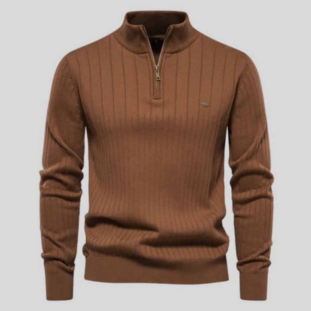 Hagrid | Winter Turtle Neck Half Zip Sweater For Men