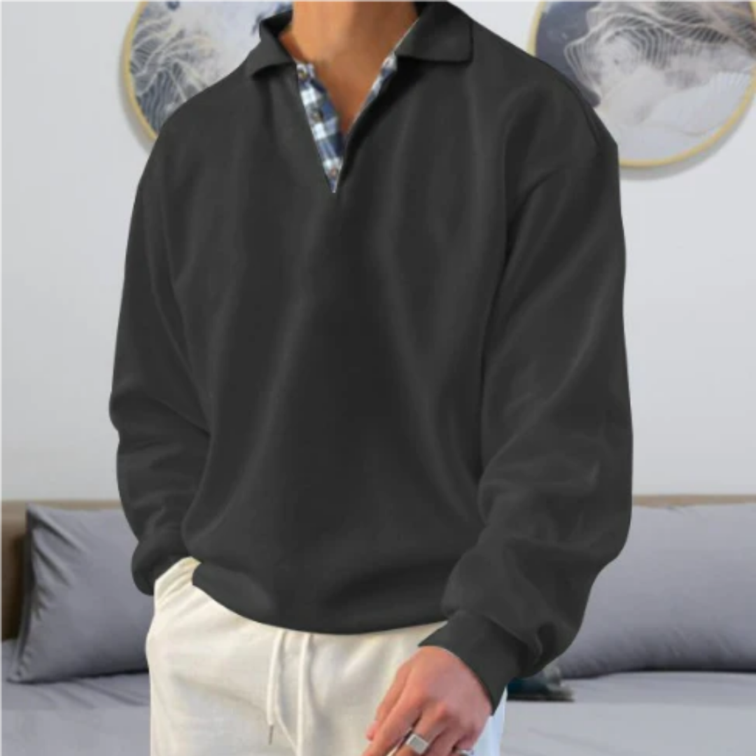 Diether | Collared V Neck Warm Sweater For Men