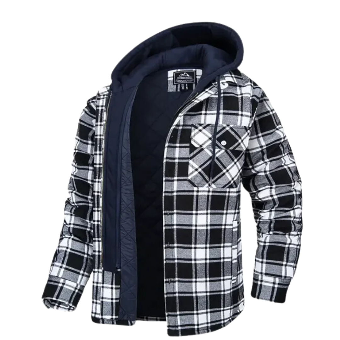 Paolo | Plaid With Hood Jacket For Men