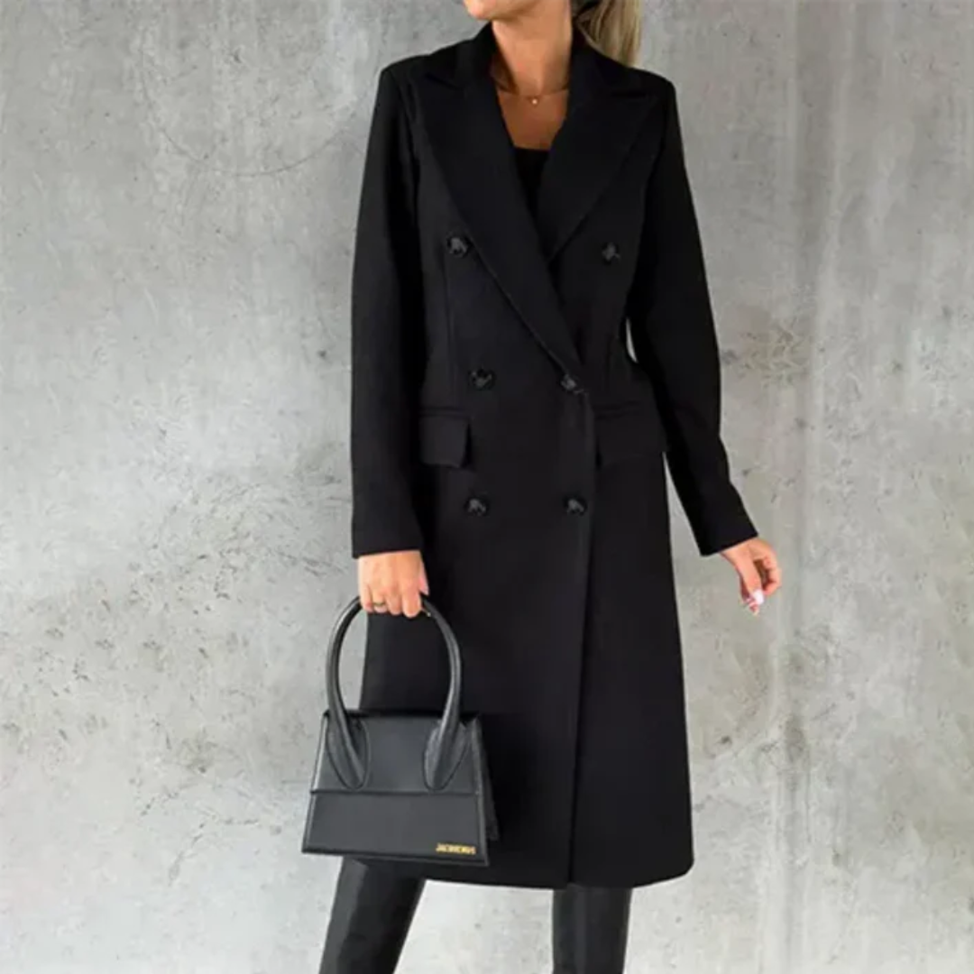 Liza | Lapel Winter Overcoat For Women