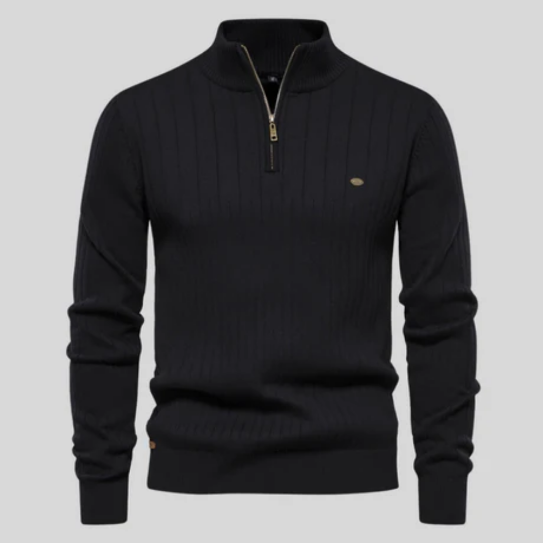 Hagrid | Winter Turtle Neck Half Zip Sweater For Men