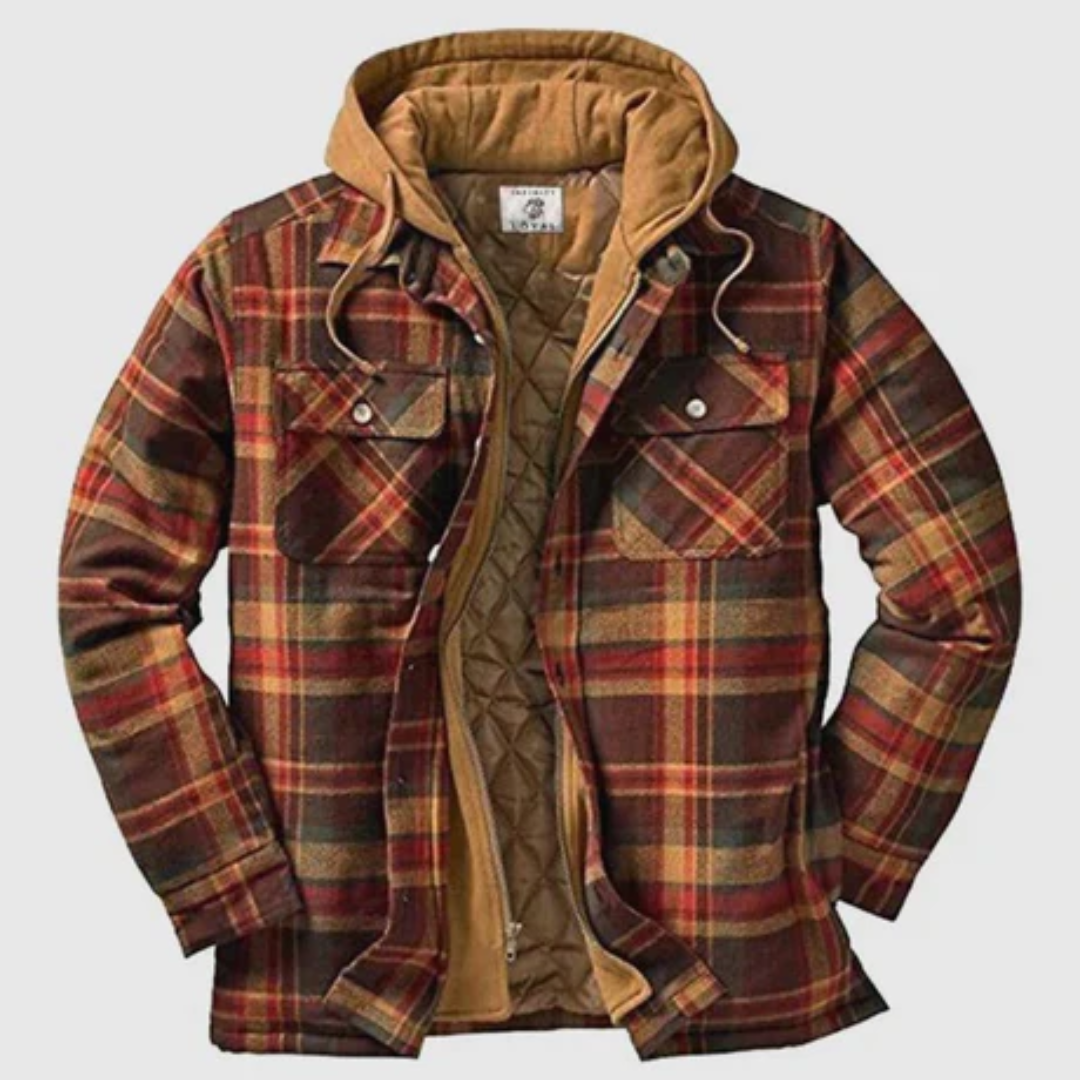 Stephano | Winter Plaid Bomber Jacket For Men