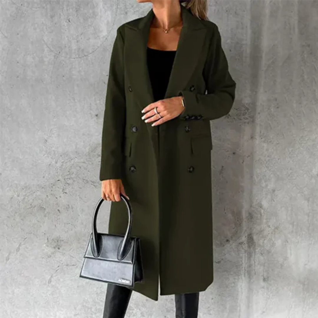 Liza | Lapel Winter Overcoat For Women