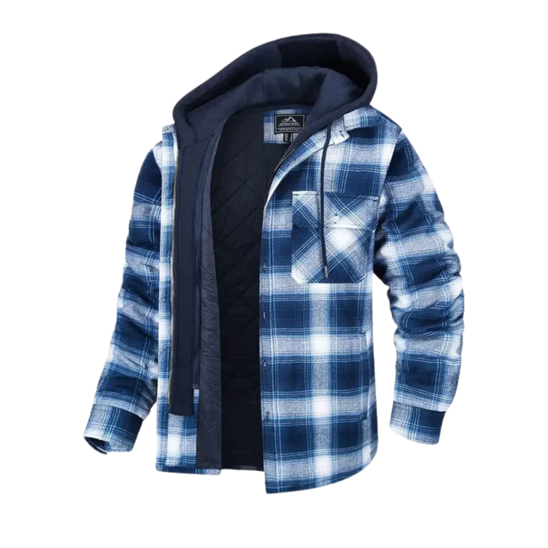 Paolo | Plaid With Hood Jacket For Men