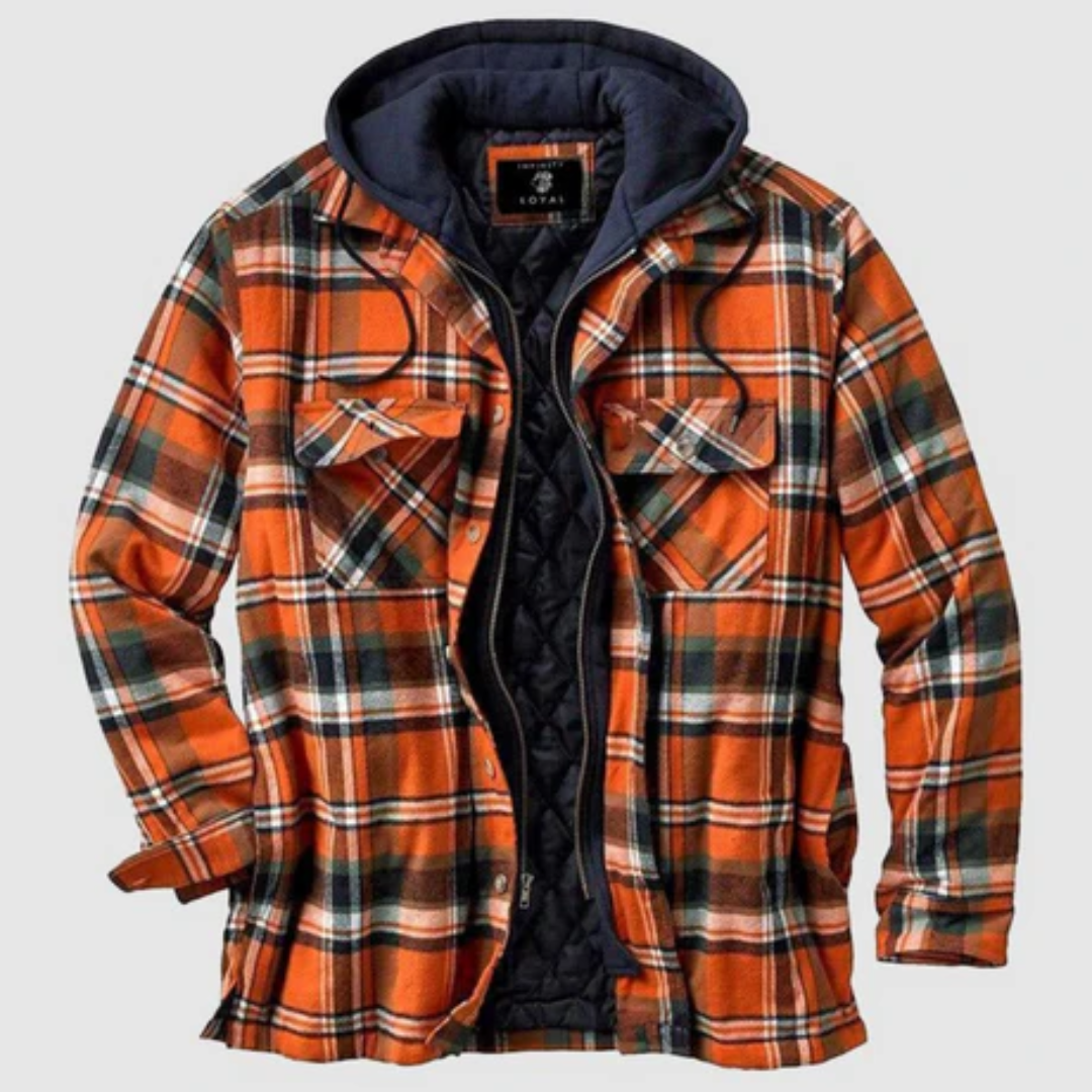 Stephano | Winter Plaid Bomber Jacket For Men