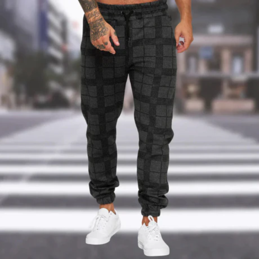 Phil | Casual Plaid Jogger Pants For Men