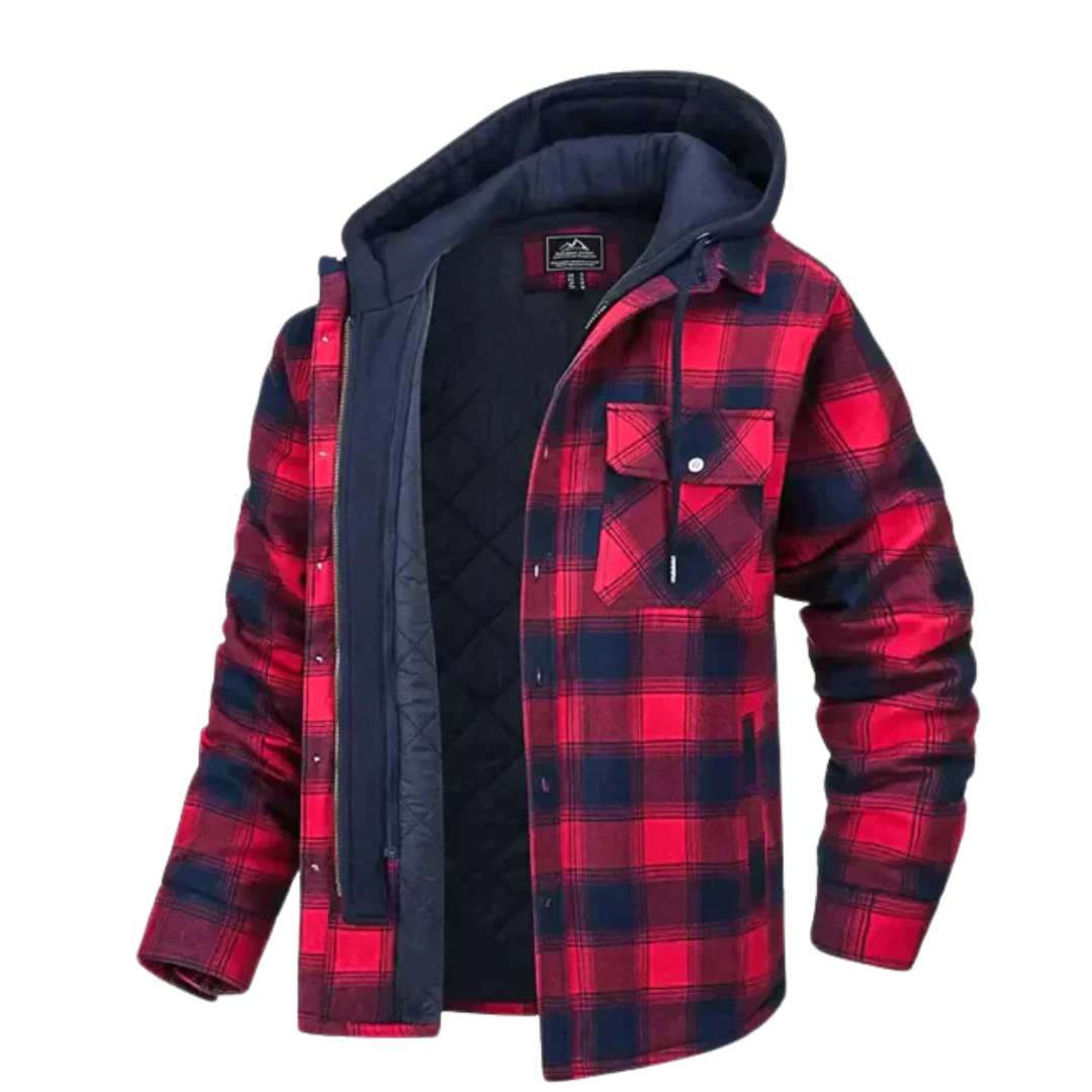 Paolo | Plaid With Hood Jacket For Men