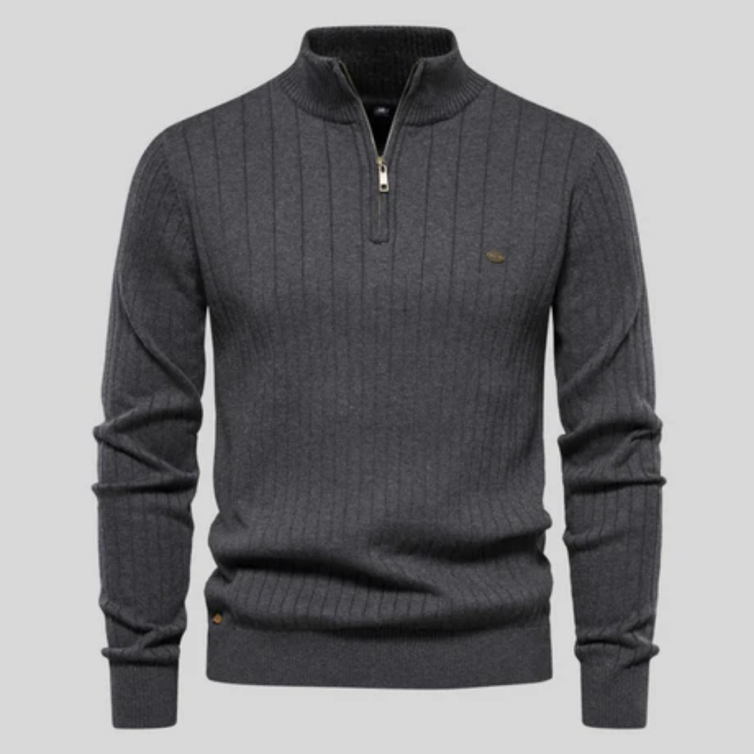 Hagrid | Winter Turtle Neck Half Zip Sweater For Men