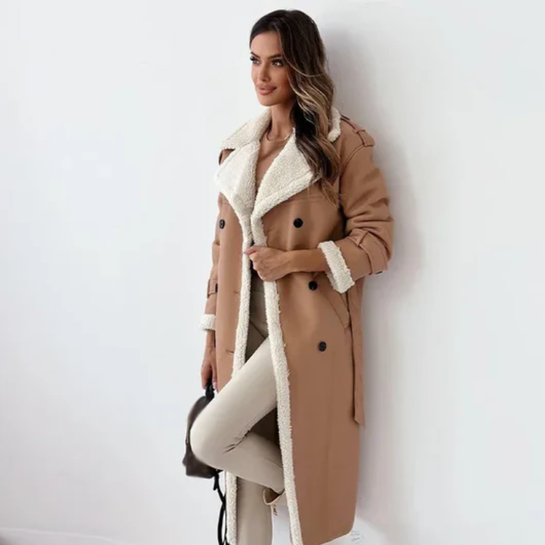 Kori | Lapel Long Winter Coat For Women