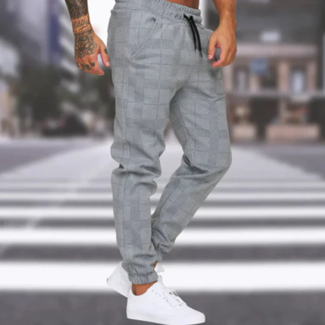 Phil | Casual Plaid Jogger Pants For Men