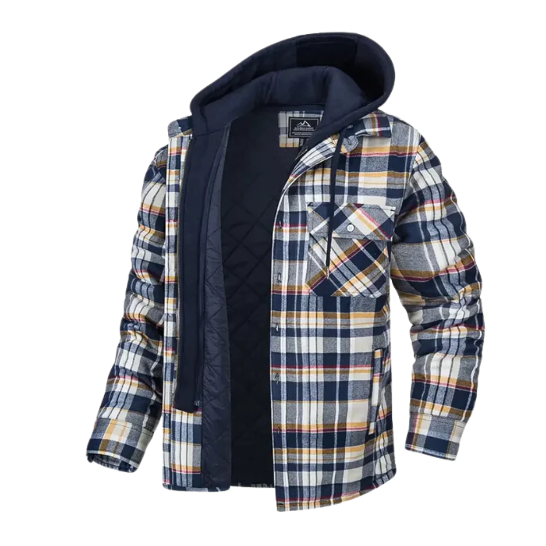 Paolo | Plaid With Hood Jacket For Men