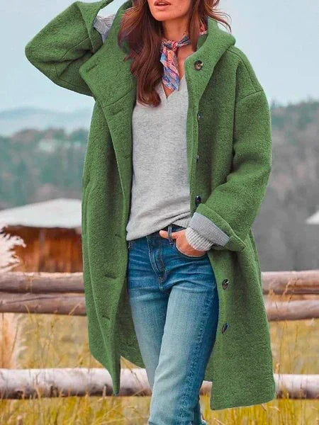 Elegant long wool coat