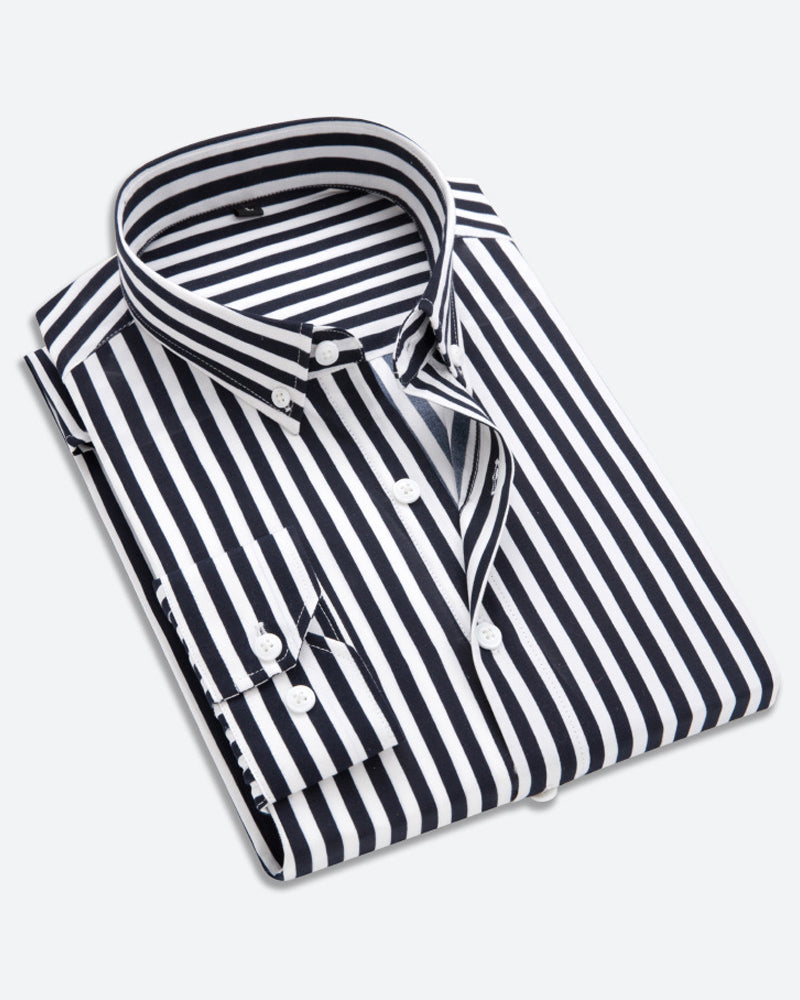 Vertical striped shirt