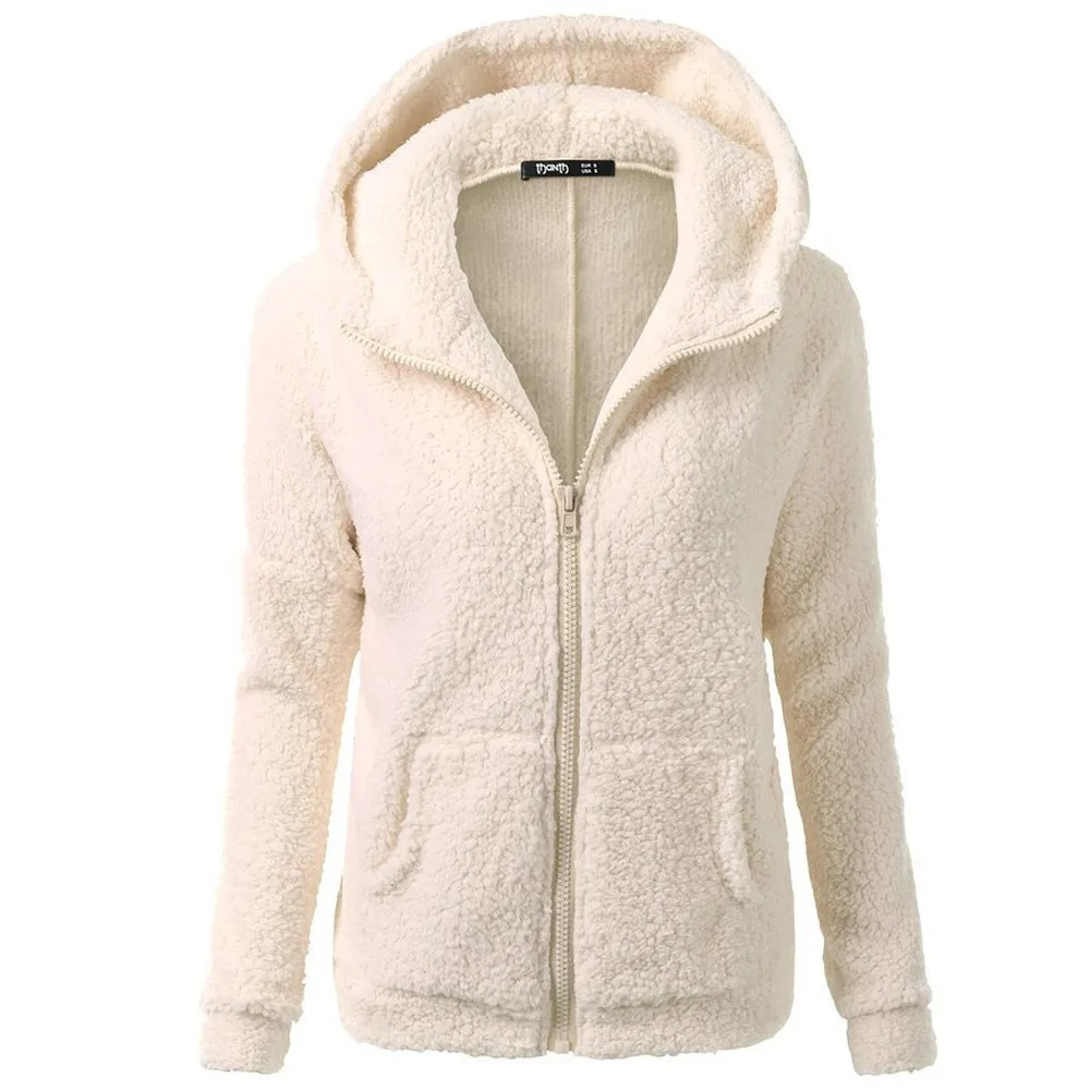 Bernadette - Teddy Fleece Cardigan for women - Cuddly soft - with hood and pockets