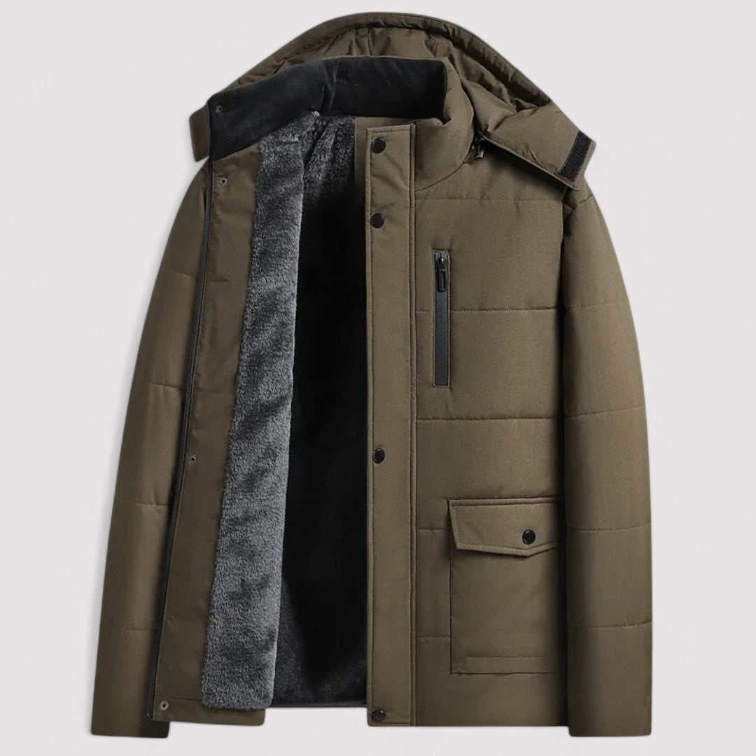 Ancien | Men’s Warm Winter Parka with Detachable Hood