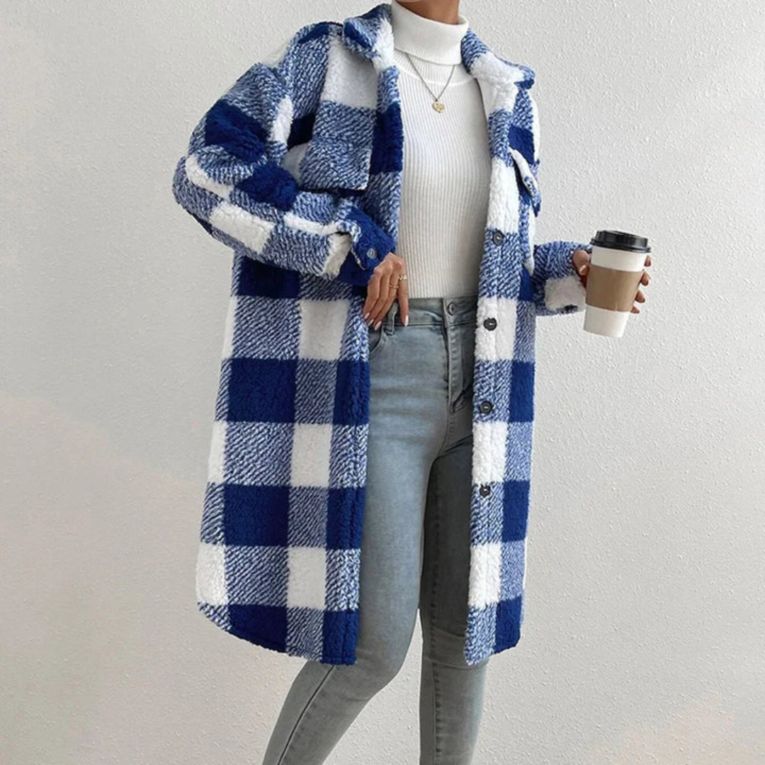 Zeinab | Long Plaid Coat For Women