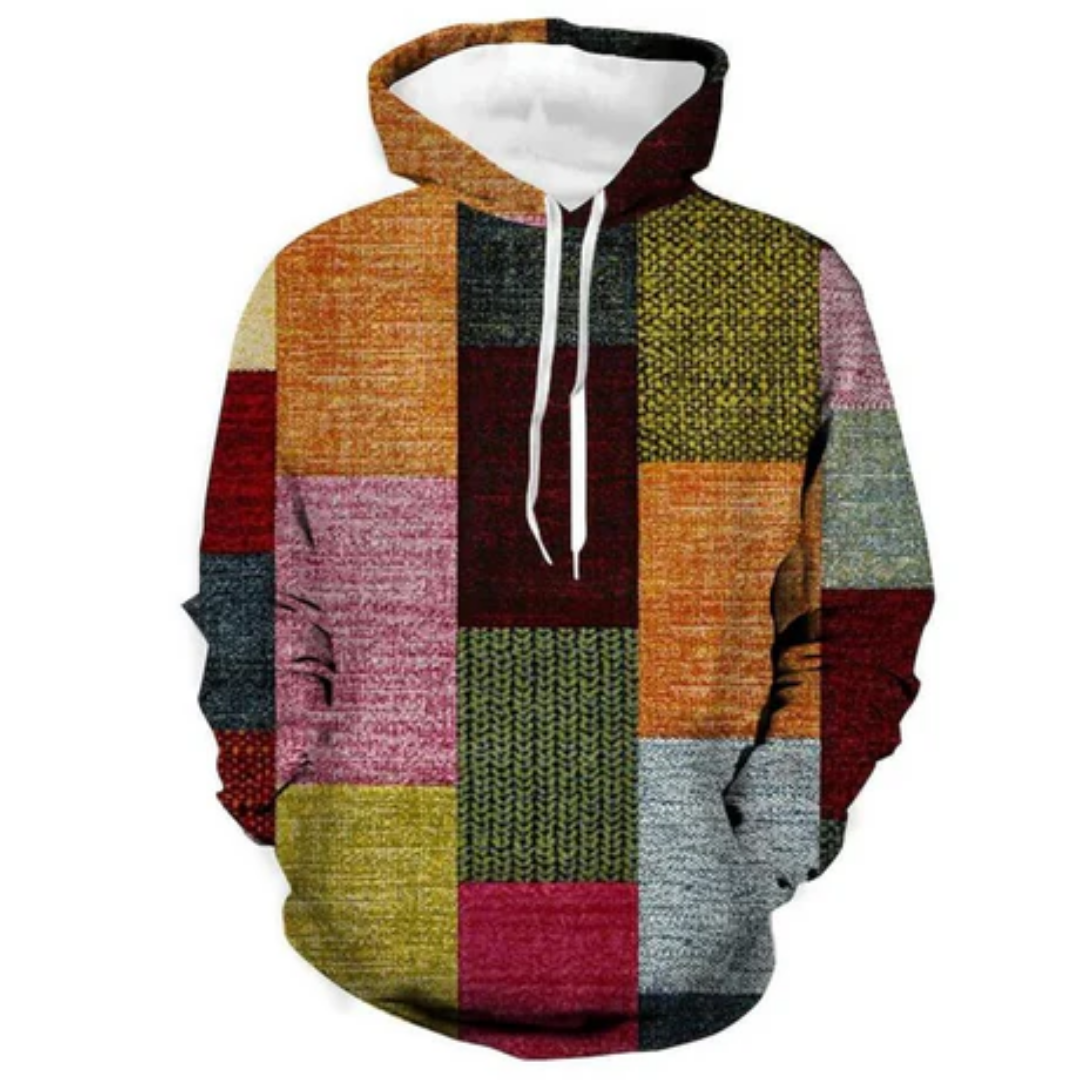 Tyrion | Winter Warm Patchwork Drawstring Hoodie For Men