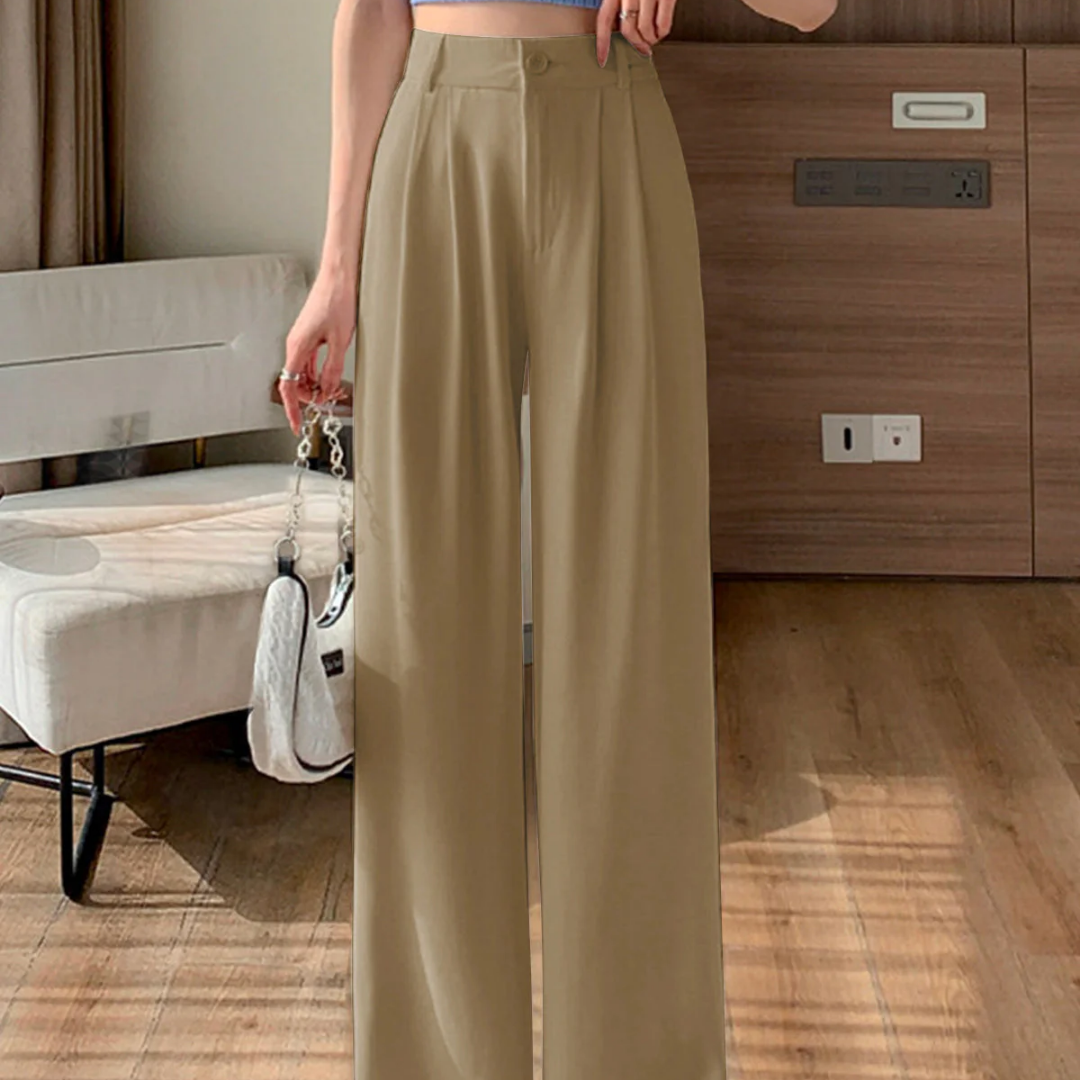 Jennie | Wide Leg Straight Cut Trouser For Women