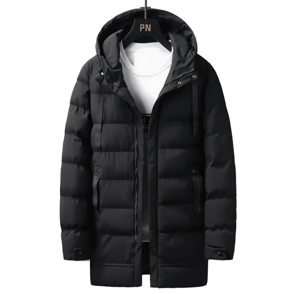 Jaap - Quilted winter jacket for men - detachable hood