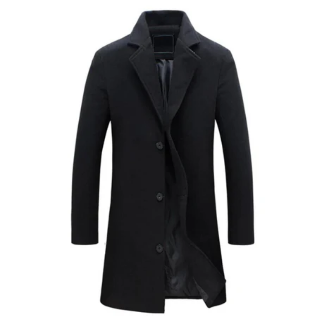 Aslan | Winter Lapel Collared Trench Coat For Men