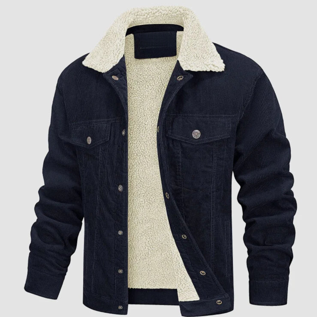 Trendy men's corduroy blouson